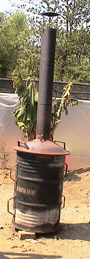 Single Barrel Charcoal Kiln